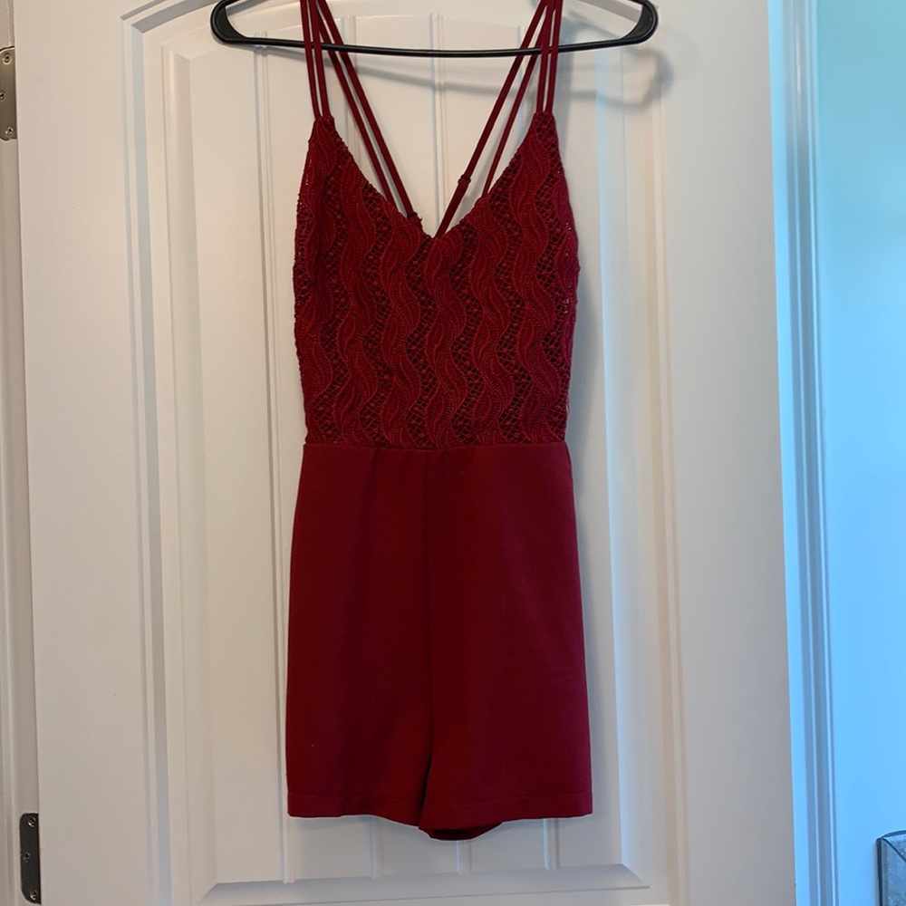Wine romper. Size small